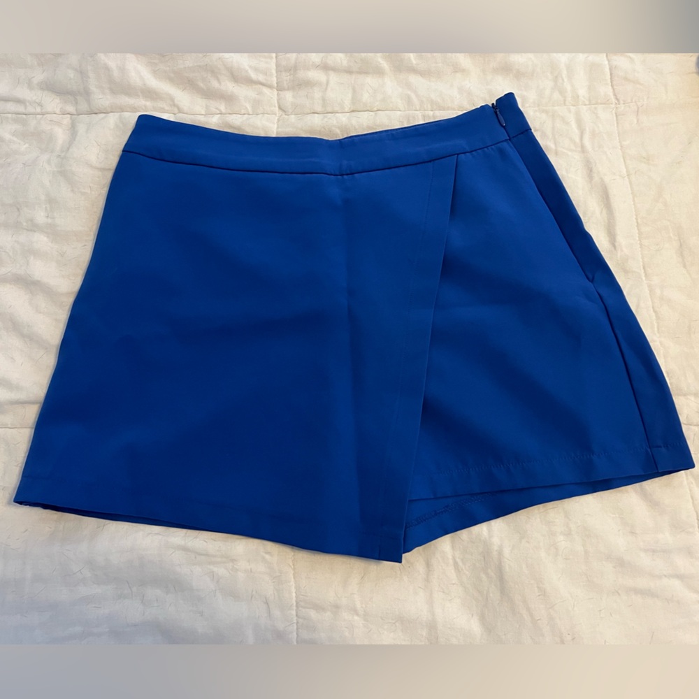 Royal Blue Skort High Waist